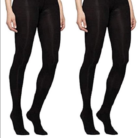 Yummie by Heather Thomson Smooth Seam Opaque Tights 2 Pack - Picture 2 of 6